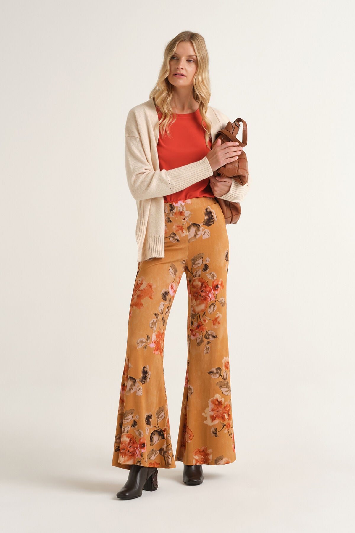 Maliparmi FROSTED BLOSSOM TROUSER Leather JH751570680