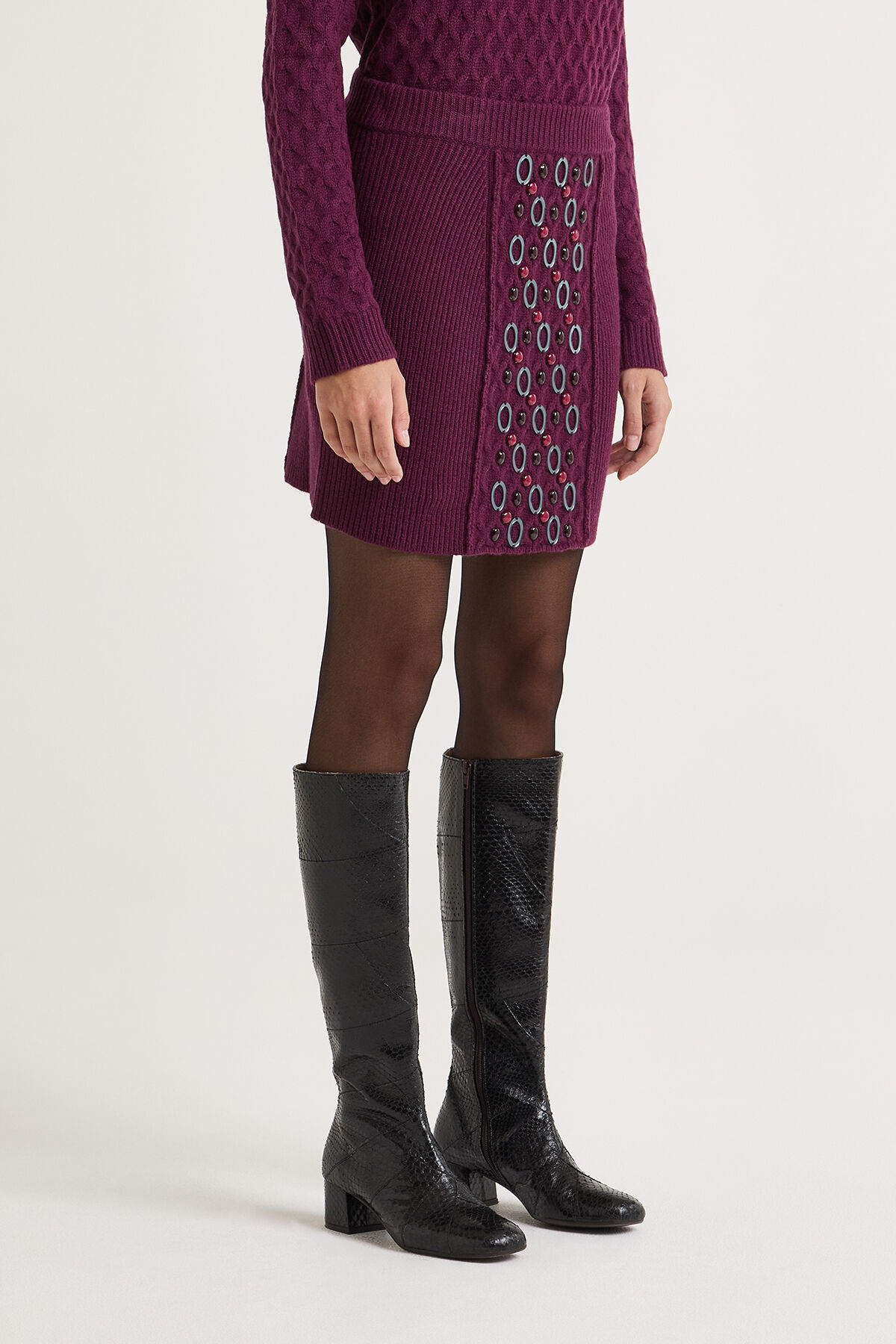 Maliparmi JEWEL WOOL SKIRT Must JG666278201