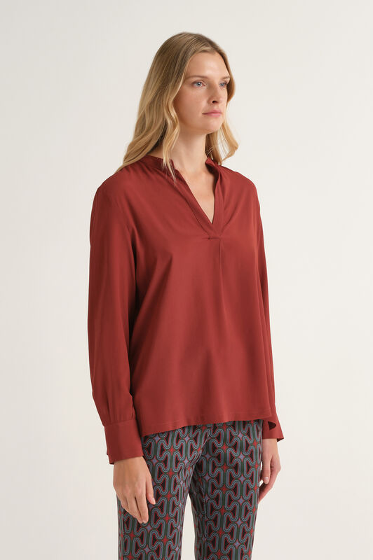 Maliparmi FLUID CREPE HEMD Bordeaux JM103350672 Maliparmi FLUID CREPE HEMD Bordeaux JM103350672