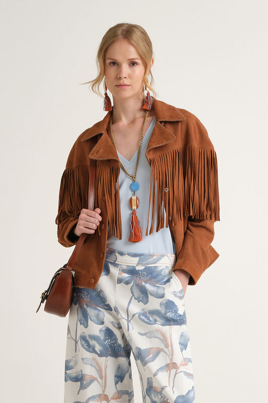 Malìparmi SOFT SUEDE ABRIGO ACOLCHADO Ámbar JA535301562