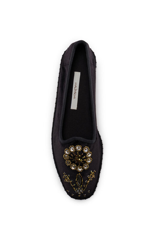 Maliparmi THE PRECIOUS VELVET BABOUCHE BIJOUX Noir SB007861039