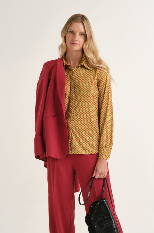 Maliparmi MICRO PRINT JERSEY SHIRT Acid Green JM556470654 Maliparmi MICRO PRINT JERSEY SHIRT Acid Green JM556470654