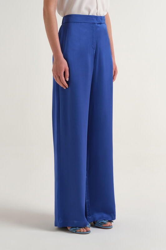 Malìparmi SHINY CADY TROUSERS Cobalt JH807550631