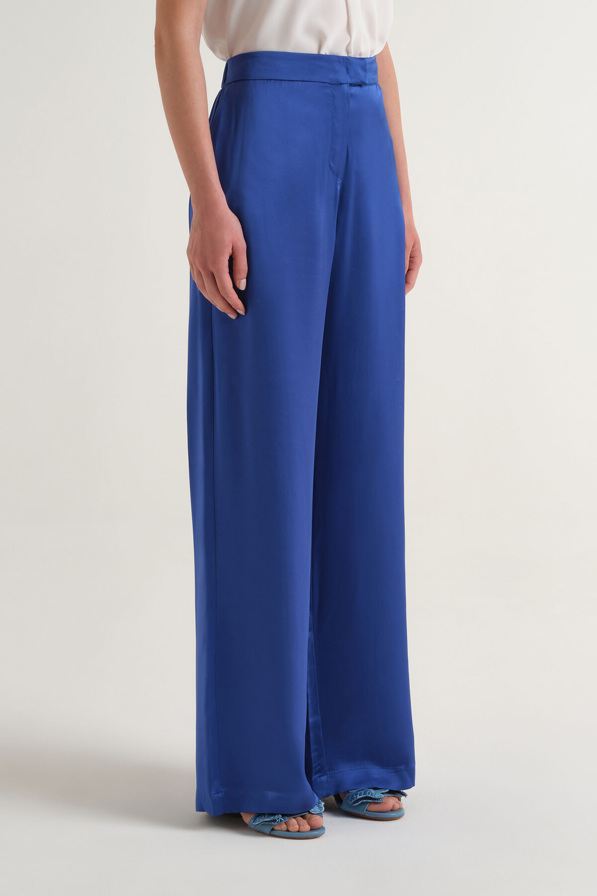 Malìparmi SHINY CADY TROUSERS Cobalt JH807550631