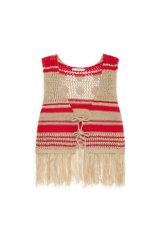 Malìparmi KNIT TAPE VEST Natural JE113078214 Malìparmi KNIT TAPE VEST Natural JE113078214