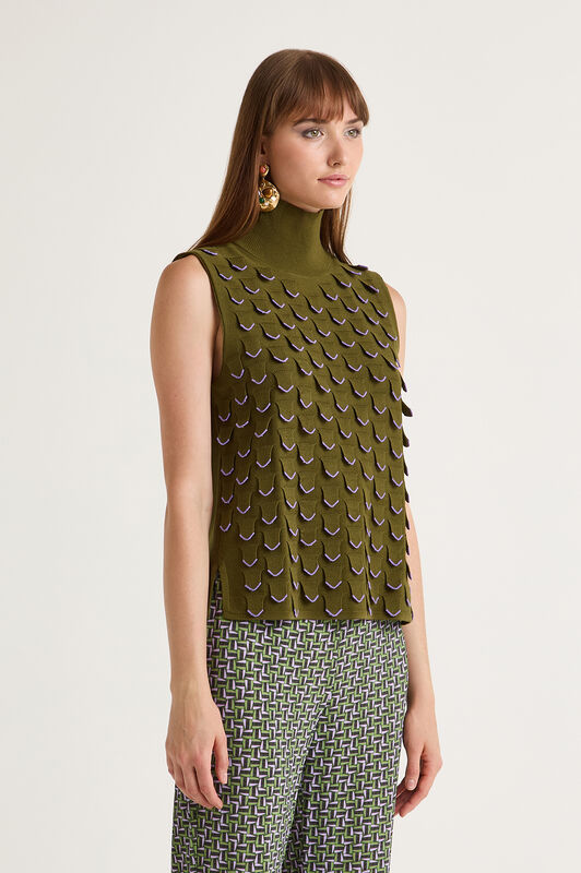 Maliparmi 3D STITCH TOP Green JP554978205