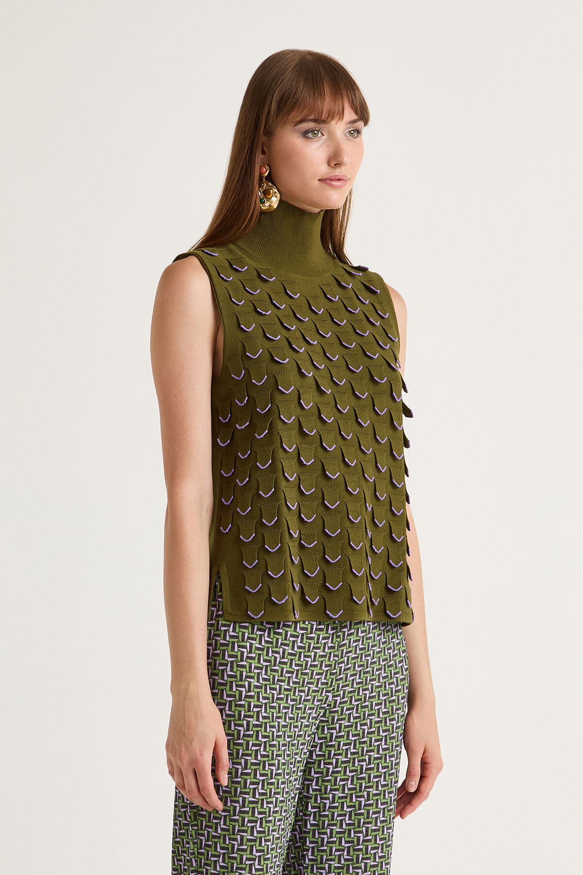 Maliparmi 3D STITCH TOP Green JP554978205