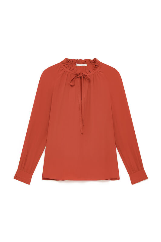 Maliparmi FLUID CREPE SHIRT Rust JM559750672 Maliparmi FLUID CREPE SHIRT Rust JM559750672