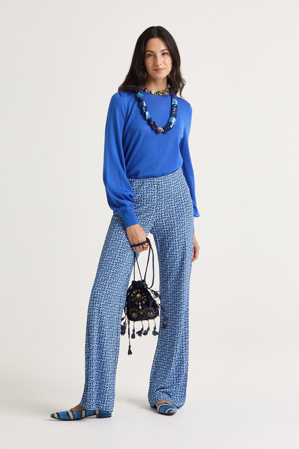 Maliparmi STONES JERSEY HOSE Blau JH400970656