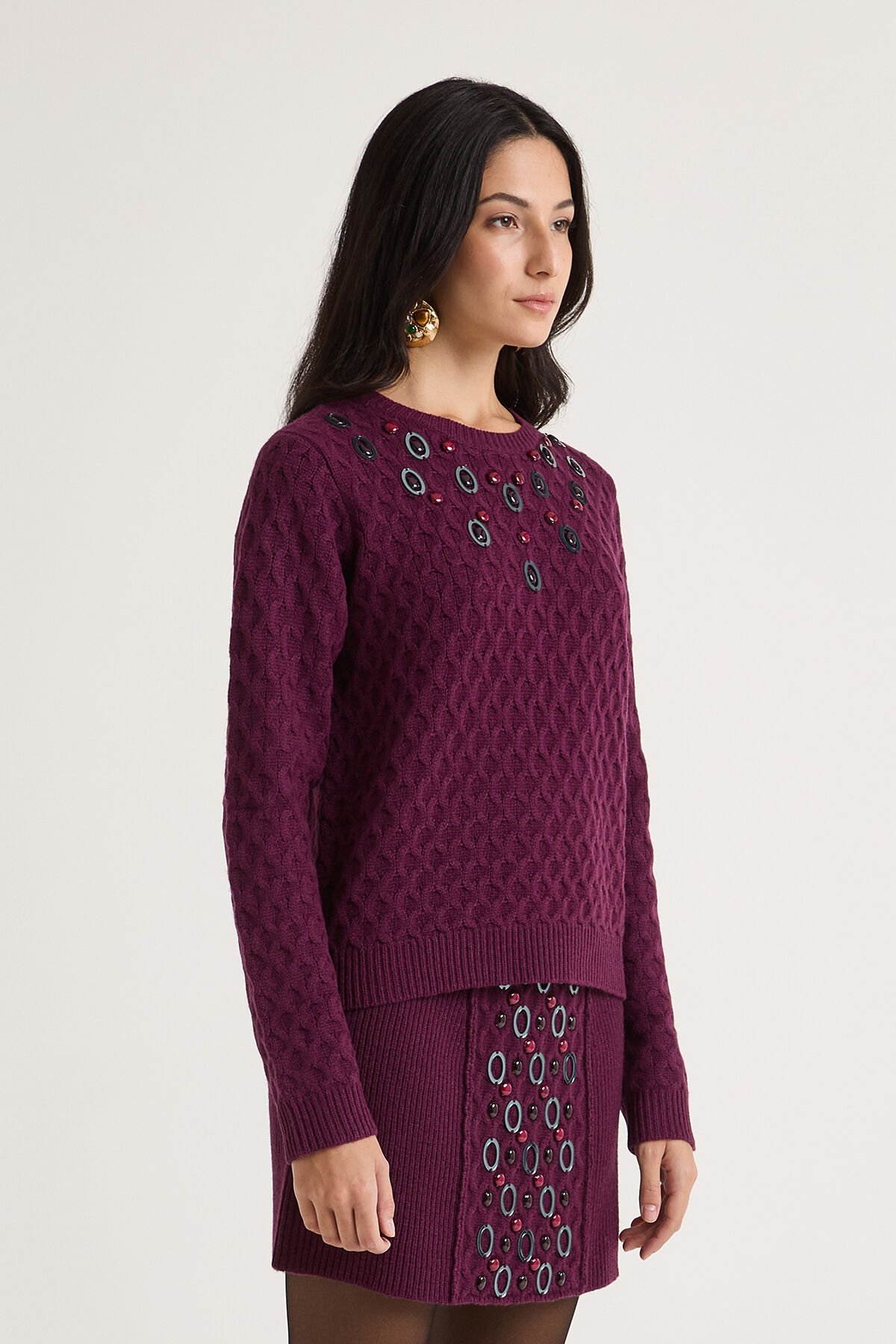Maliparmi MAGLIA JEWEL WOOL Mosto JQ510578201