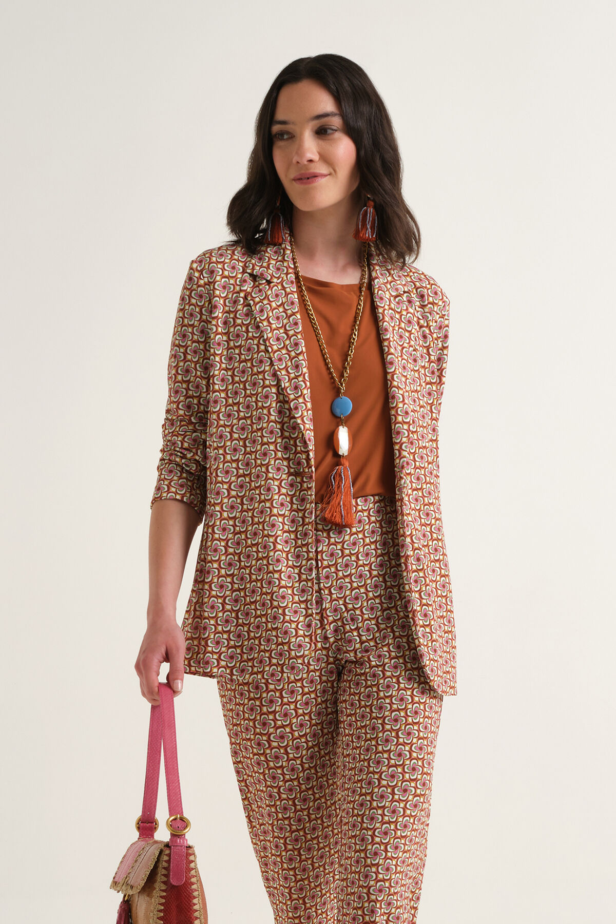 Malìparmi MINI MOULINÉ JACKET Brown JD648570675 Malìparmi MINI MOULINÉ JACKET Brown JD648570675