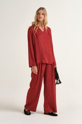 Maliparmi DAMASK JACQUARD TROUSER Dark Orange JH803750684 Maliparmi DAMASK JACQUARD TROUSER Dark Orange JH803750684