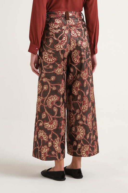 Maliparmi GILDED GARDEN TROUSER Burgundy JH804050680 Maliparmi GILDED GARDEN TROUSER Burgundy JH804050680