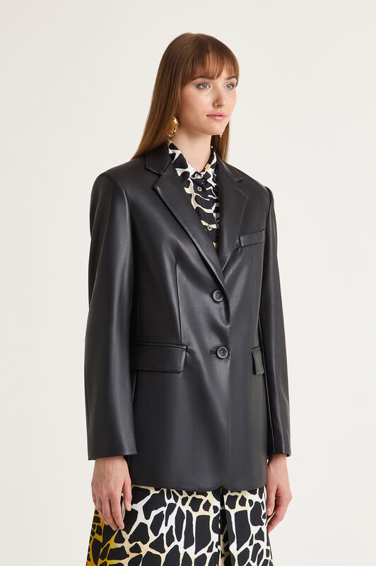 Maliparmi ECO LEATHER LOOK JACKET Black JD644950659