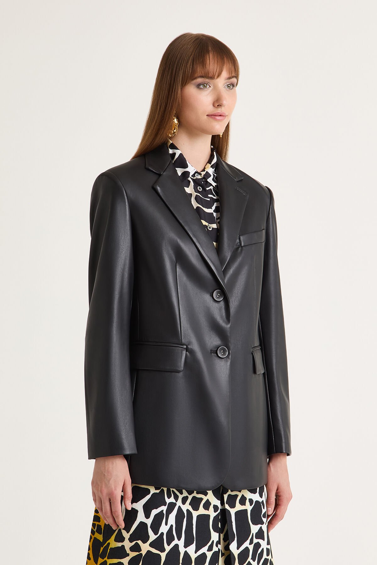 Maliparmi ECO LEATHER LOOK JACKET Black JD644950659