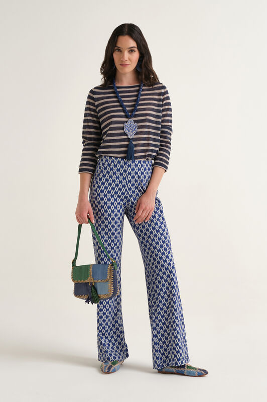 Malìparmi DIAMOND GLOW TROUSERS Blue JH400970674