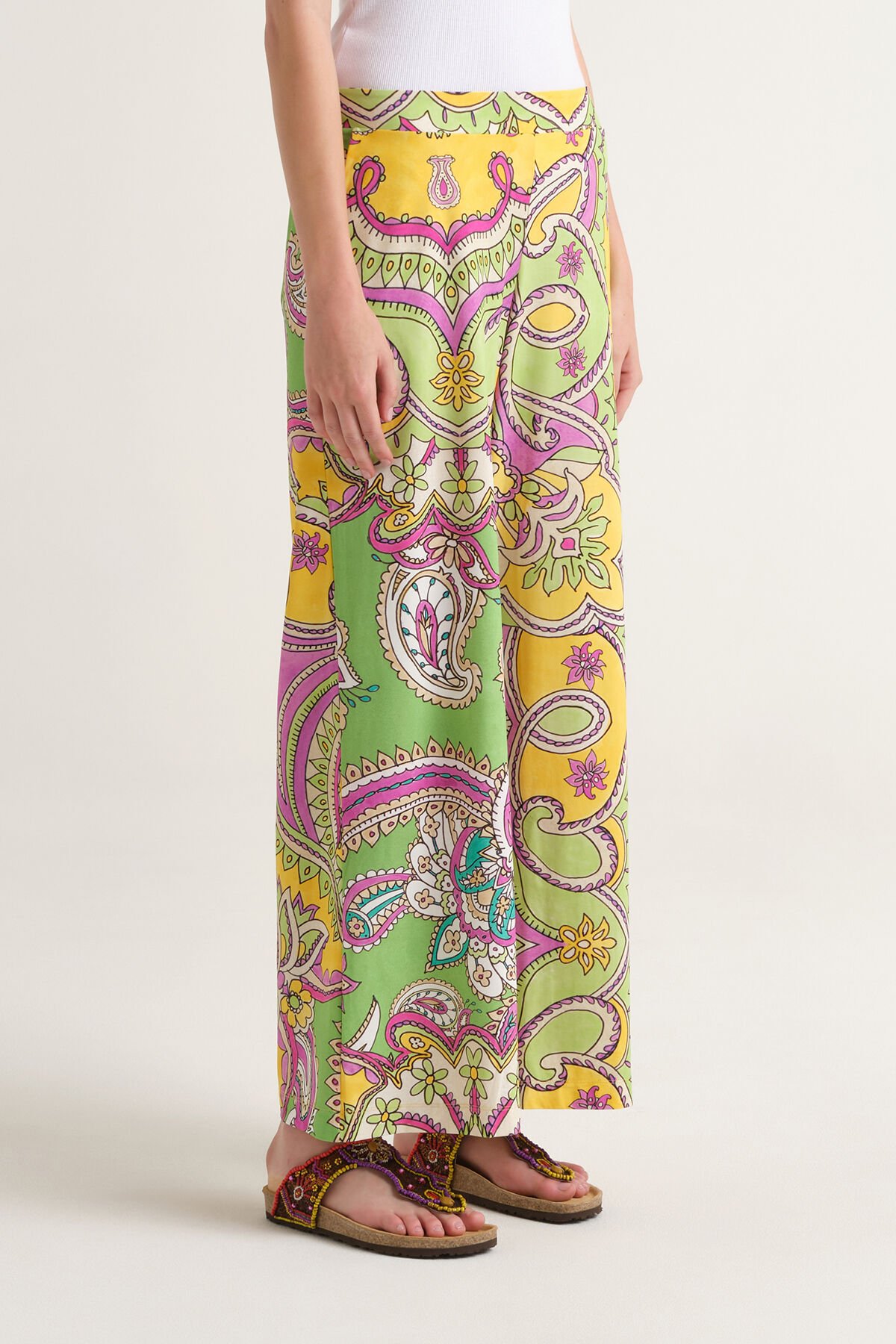 Malìparmi HIPPIE LOTUS TROUSERS Green JH805370671 Malìparmi HIPPIE LOTUS TROUSERS Green JH805370671