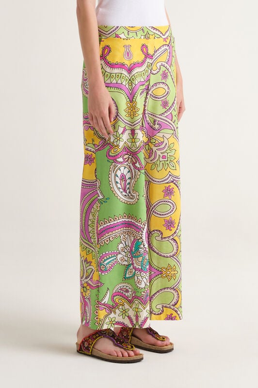 Malìparmi HIPPIE LOTUS TROUSERS Green JH805370671 Malìparmi HIPPIE LOTUS TROUSERS Green JH805370671