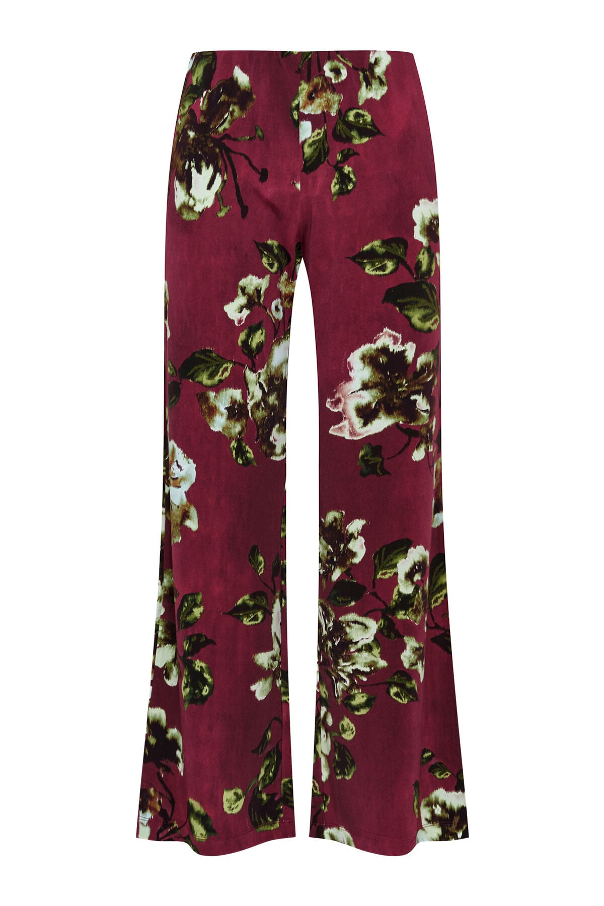 Maliparmi FROSTED BLOSSOM TROUSER Burgundy JH400970680 Maliparmi FROSTED BLOSSOM TROUSER Burgundy JH400970680
