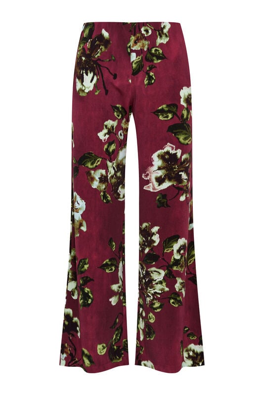 Maliparmi FROSTED BLOSSOM TROUSER Burgundy JH400970680 Maliparmi FROSTED BLOSSOM TROUSER Burgundy JH400970680
