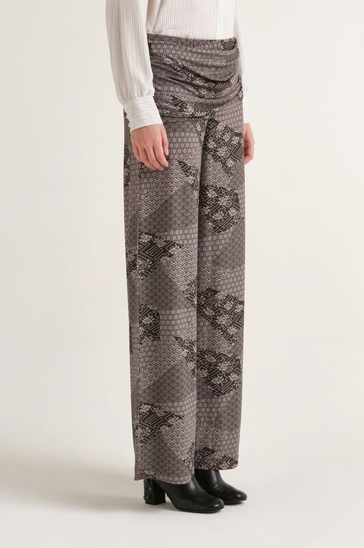 Maliparmi MOSAIC KIMONO TROUSER Grey JH808270679