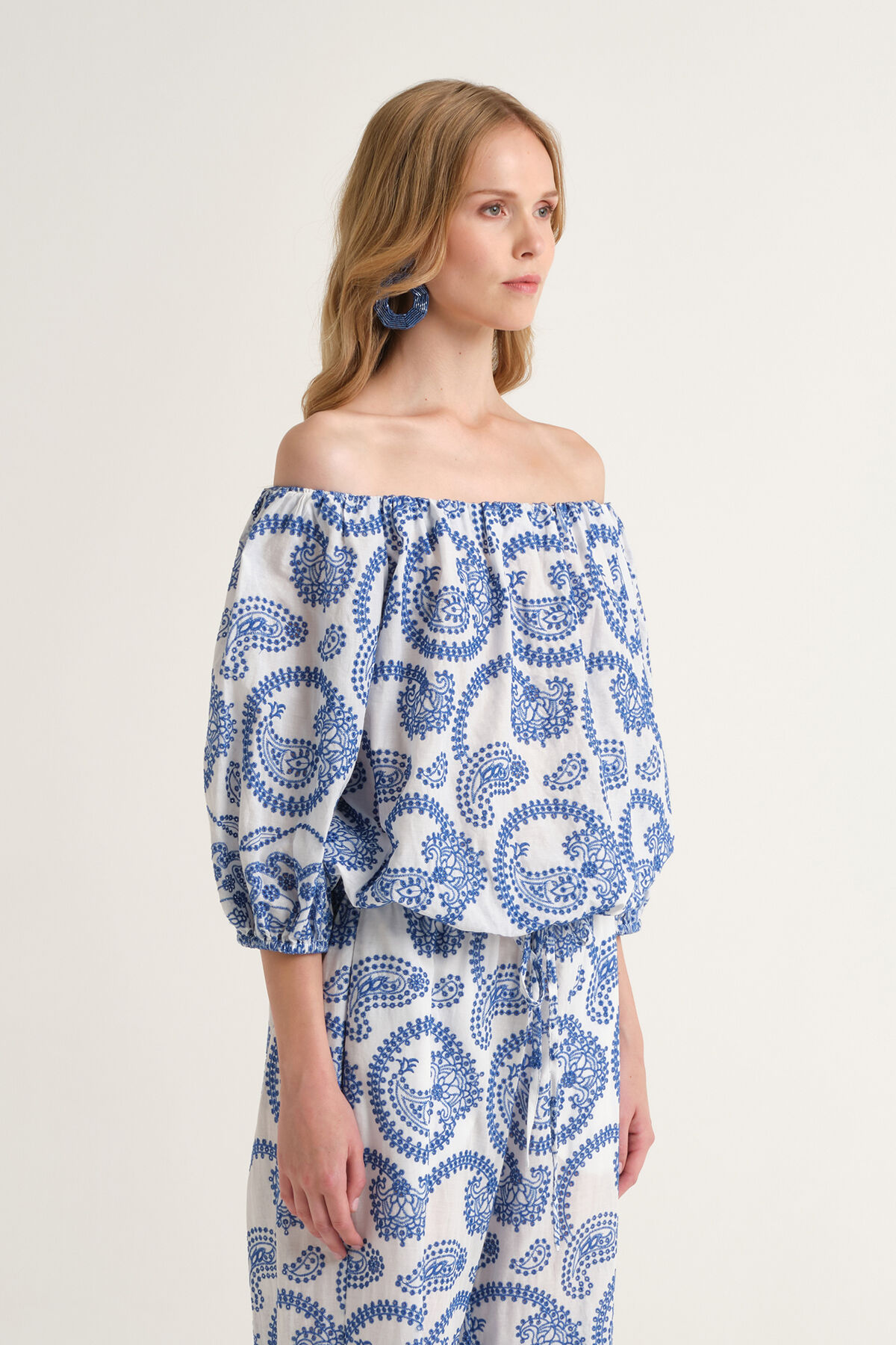 Malìparmi BRODERIE ANGLAISE HEMD Blau JM557715218