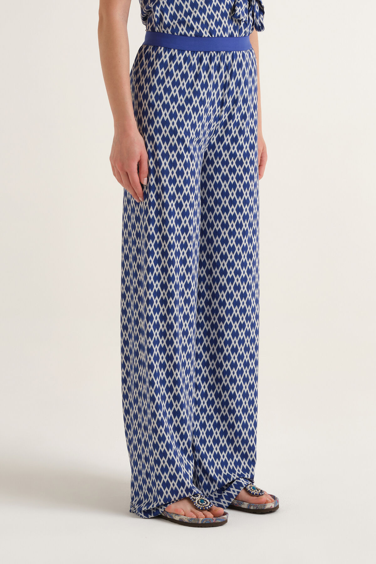 Malìparmi DIAMOND GLOW TROUSERS Blue JH753070674