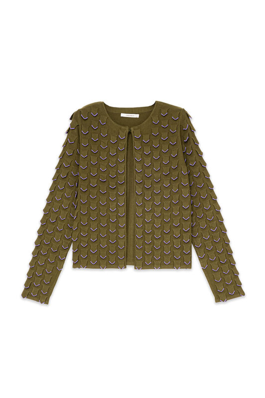 Maliparmi 3D STITCH CARDIGAN Green JN370178205