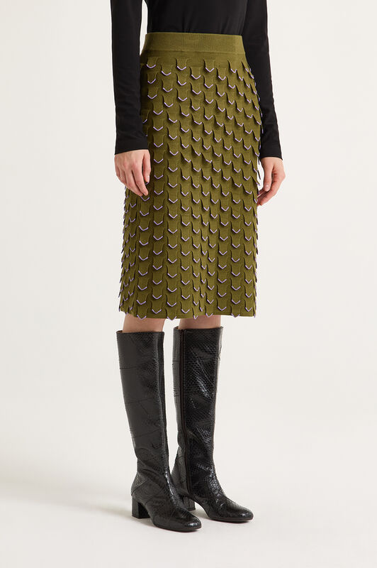 Maliparmi 3D STITCH SKIRT Green JG666378205