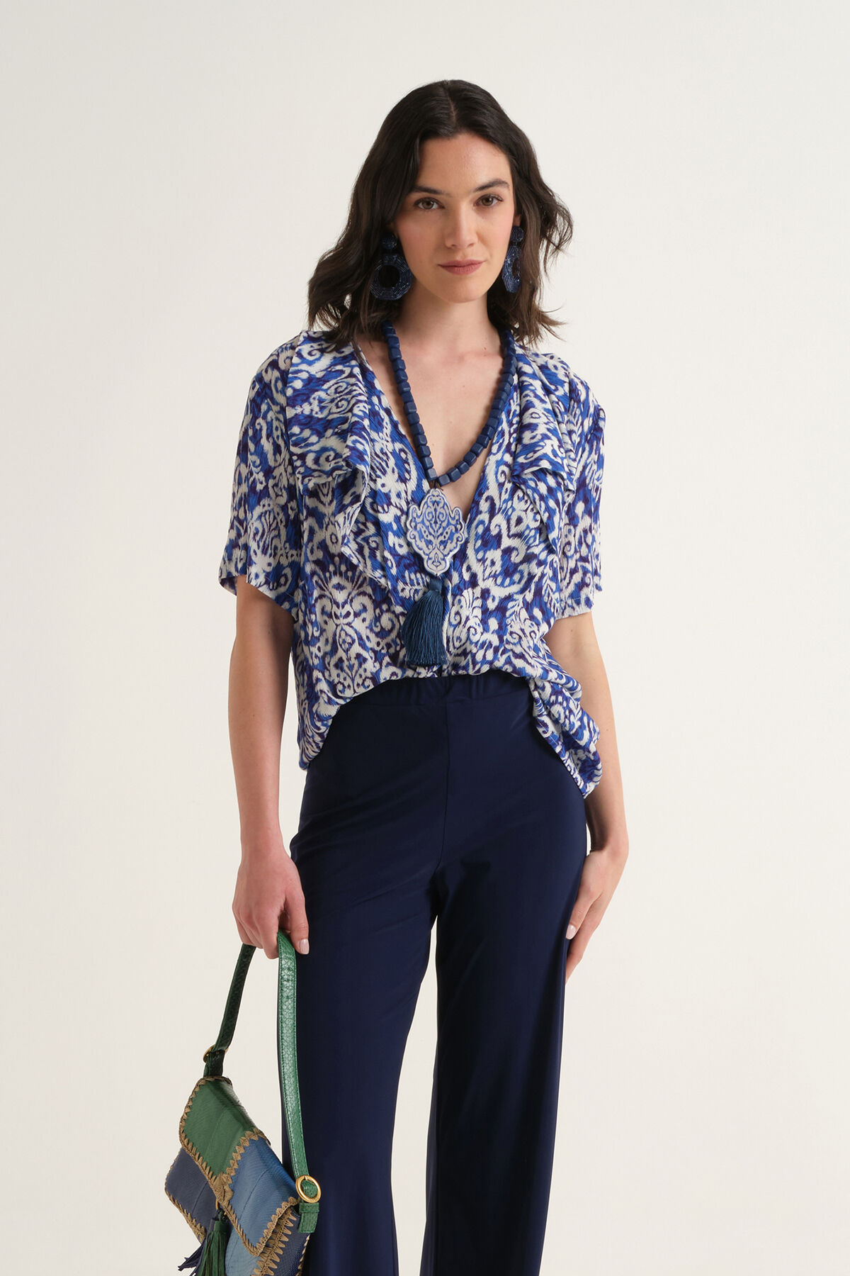 Malìparmi DREAMSCAPE IKAT TOP Blue JP556750671