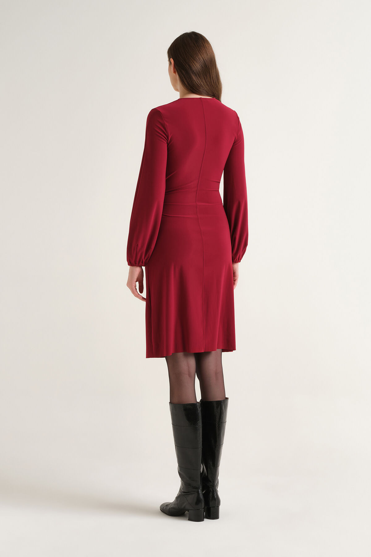 Maliparmi TECNO JERSEY ROBE Bordeaux JF680370226 Maliparmi TECNO JERSEY ROBE Bordeaux JF680370226