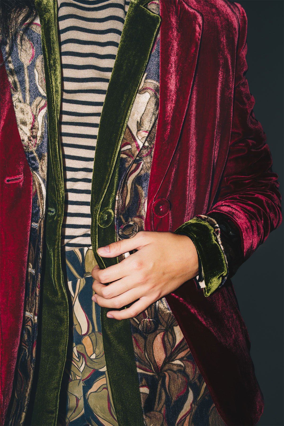 Maliparmi FLUID VELVET JACKET Rust JD643561026