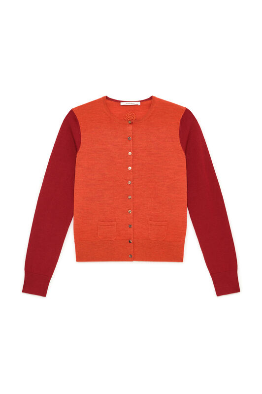Maliparmi COLOURS OF THE WORLD CARDIGAN Orange JN228374230 Maliparmi COLOURS OF THE WORLD CARDIGAN Orange JN228374230