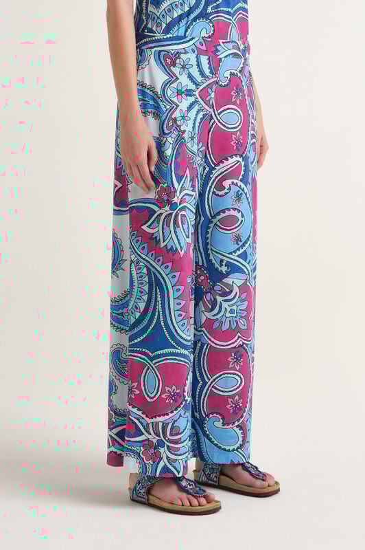 Malìparmi HIPPIE LOTUS TROUSERS Light Blue JH805370671 Malìparmi HIPPIE LOTUS TROUSERS Light Blue JH805370671