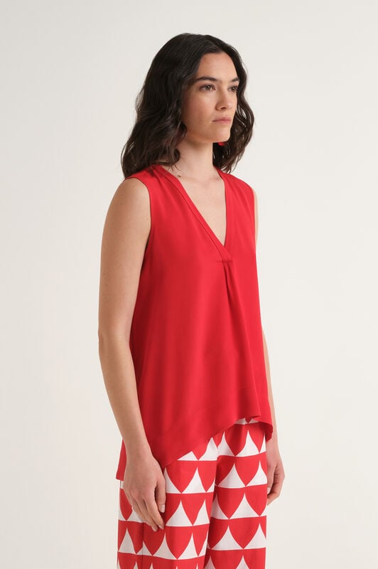 Malìparmi FLUID CREPE TOP Coral JP554050672 Malìparmi FLUID CREPE TOP Coral JP554050672