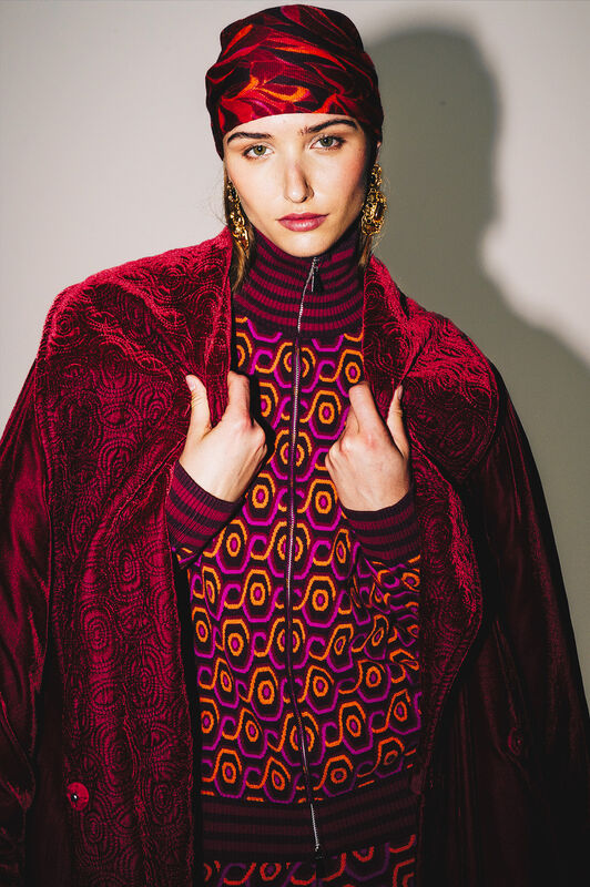 Maliparmi SWEET VELVET OVERCOAT Rust JB538761050