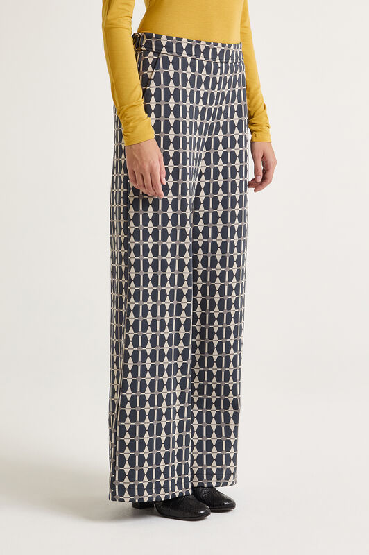 Maliparmi GEOMETRIC JACQUARD TROUSERS Grey JH805360168