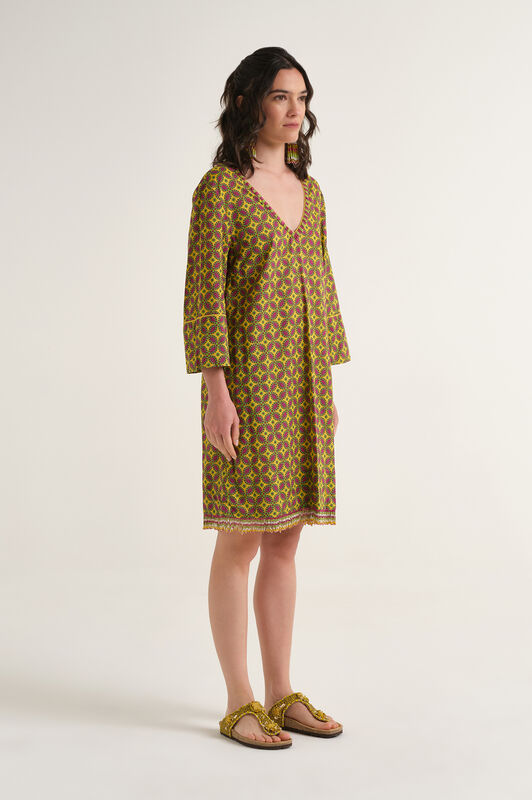 Malìparmi FLORAL SPIN DRESS Yellow JF669815215