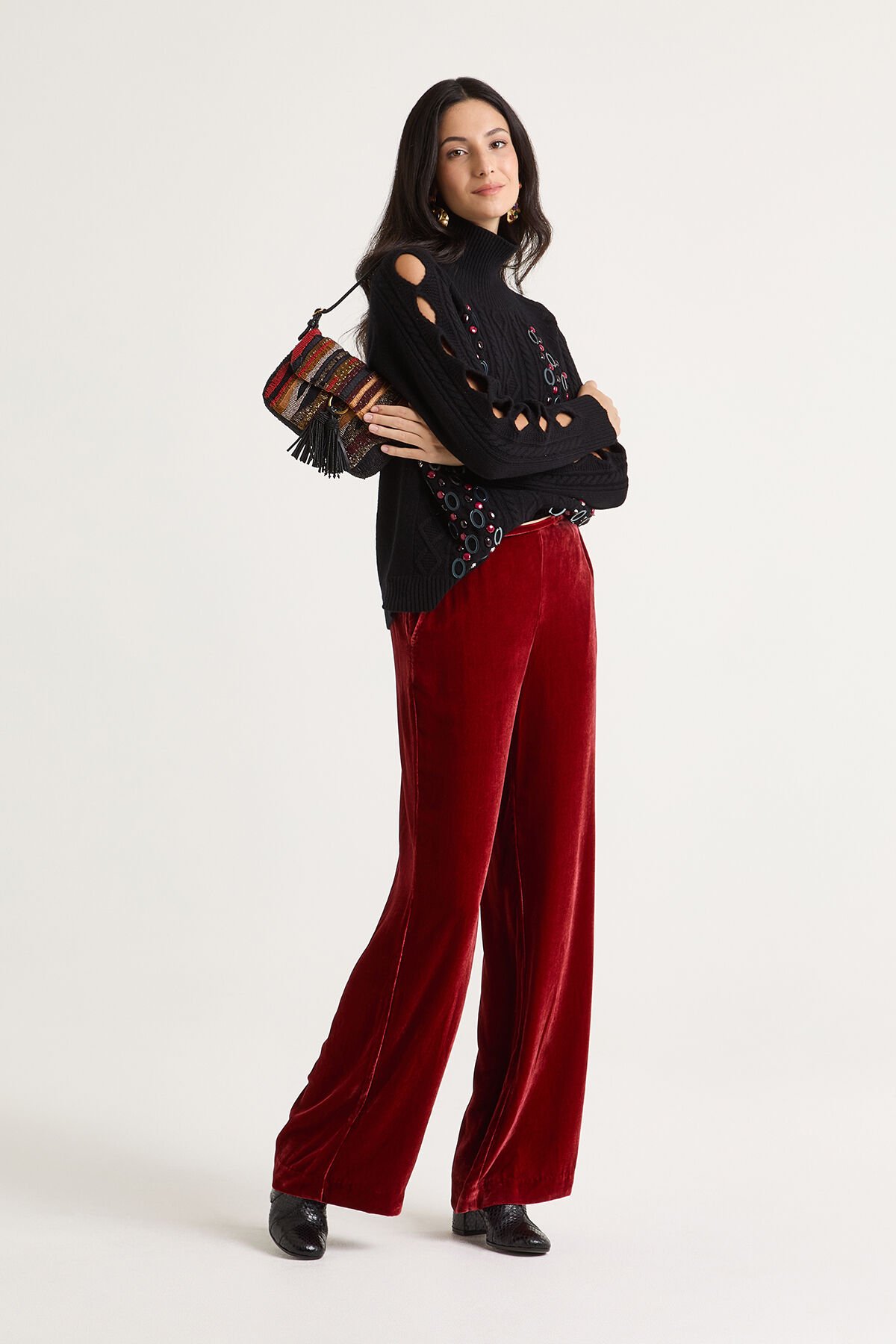 Maliparmi PANTALONE FLUID VELVET Ruggine JH757961026