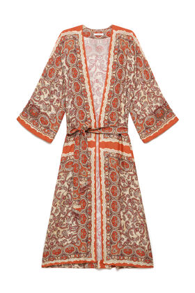 Malìparmi SUNSET PAISLEY DRESS Beige JF670050662