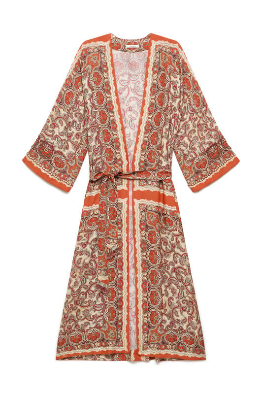 Malìparmi SUNSET PAISLEY ROBE Beige JF670050662