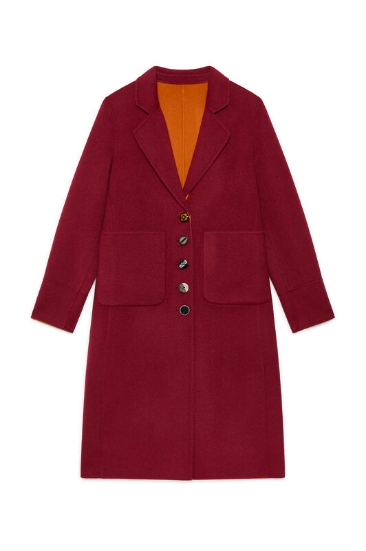 Maliparmi DOUBLE WOOL OVERCOAT Orange JB538120276