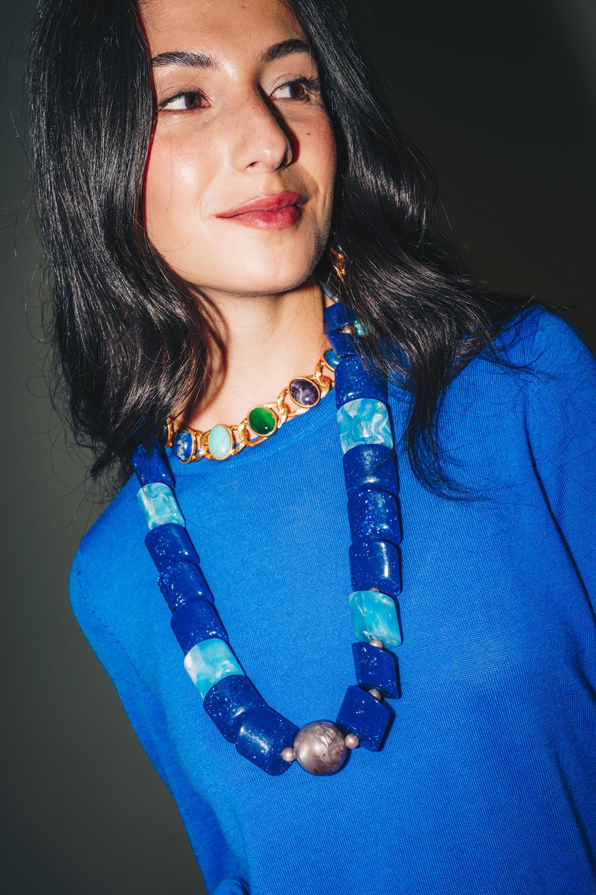 Maliparmi RESIN IN TUNE NECKLACE Blue TC025992072