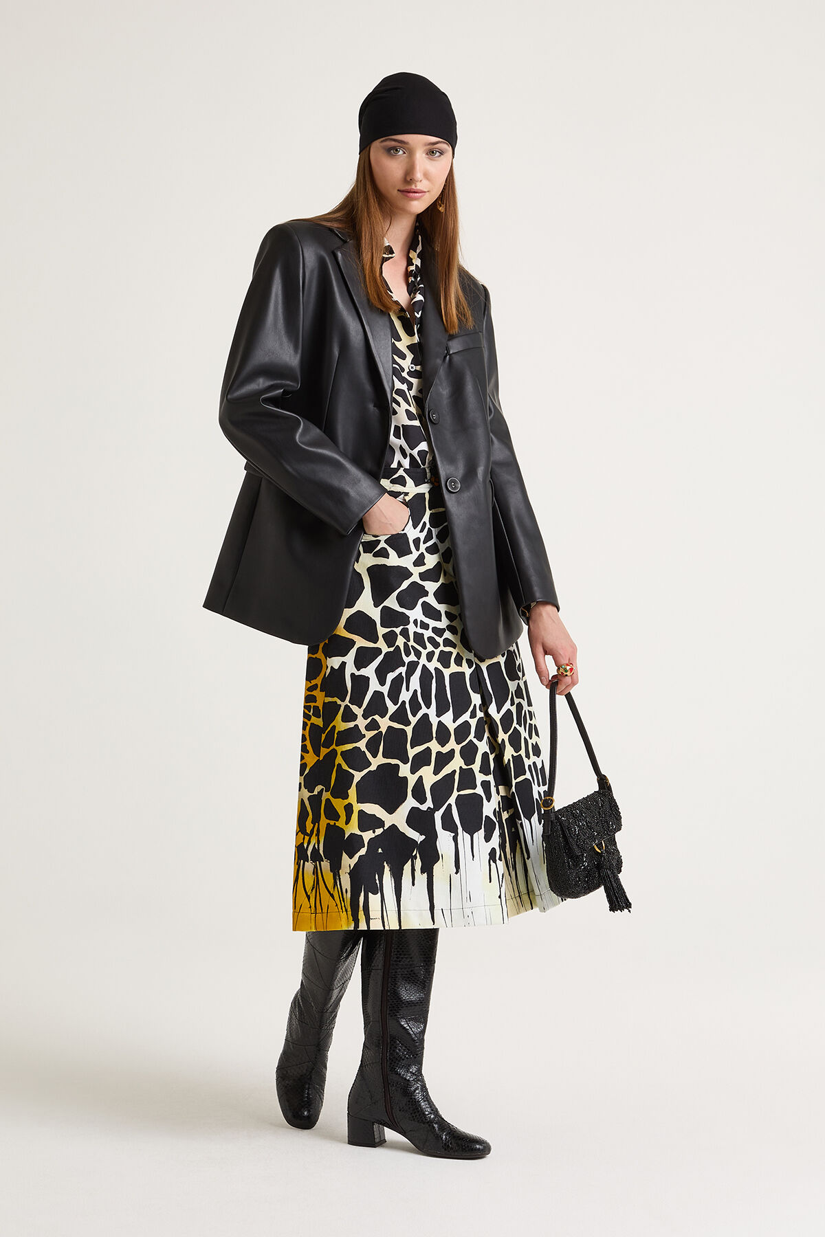 ECO LEATHER LOOK JACKET in Black for women | Malìparmi®