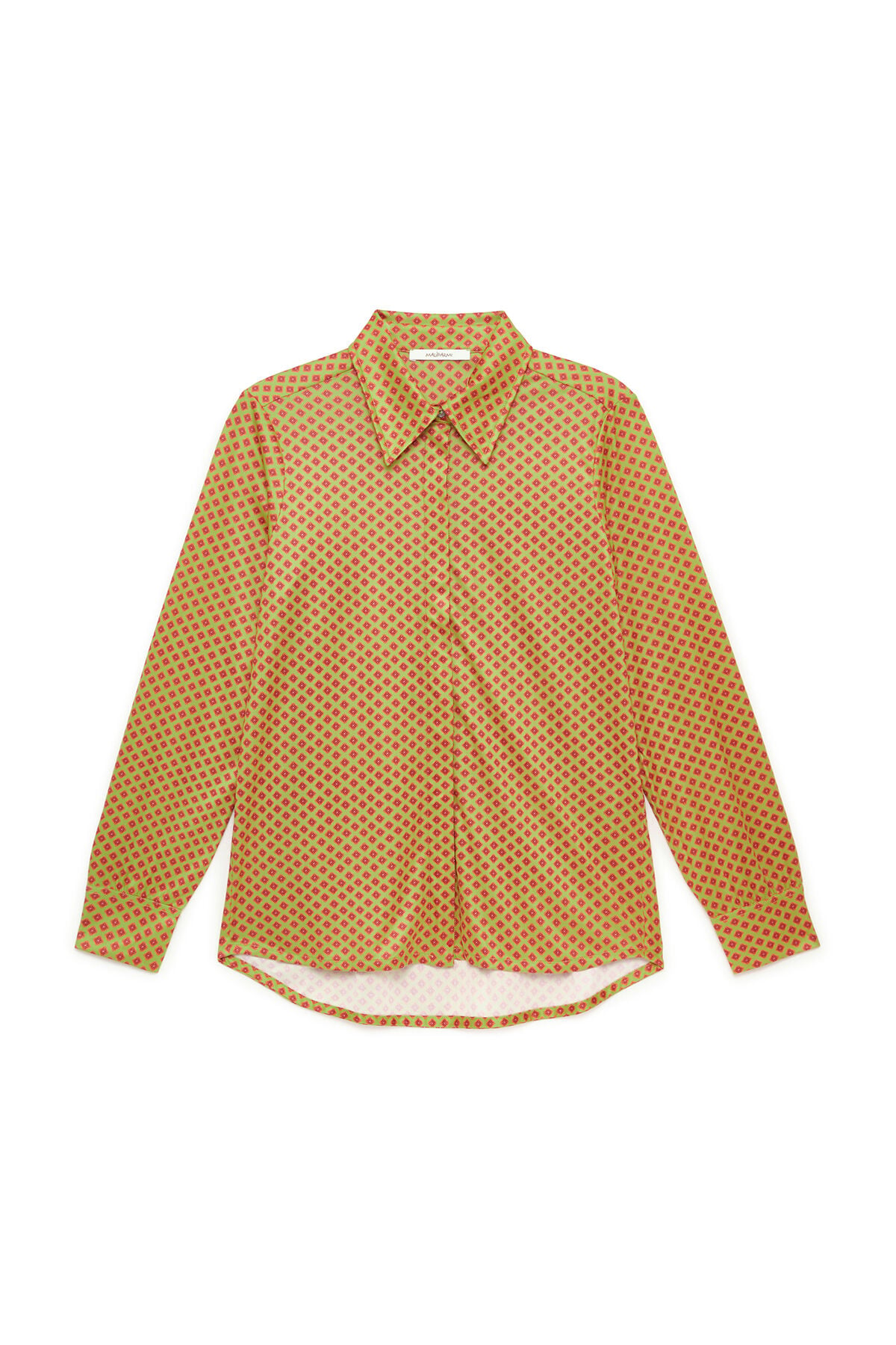 Maliparmi MICRO PRINT JERSEY SHIRT Acid Green JM556470654 Maliparmi MICRO PRINT JERSEY SHIRT Acid Green JM556470654