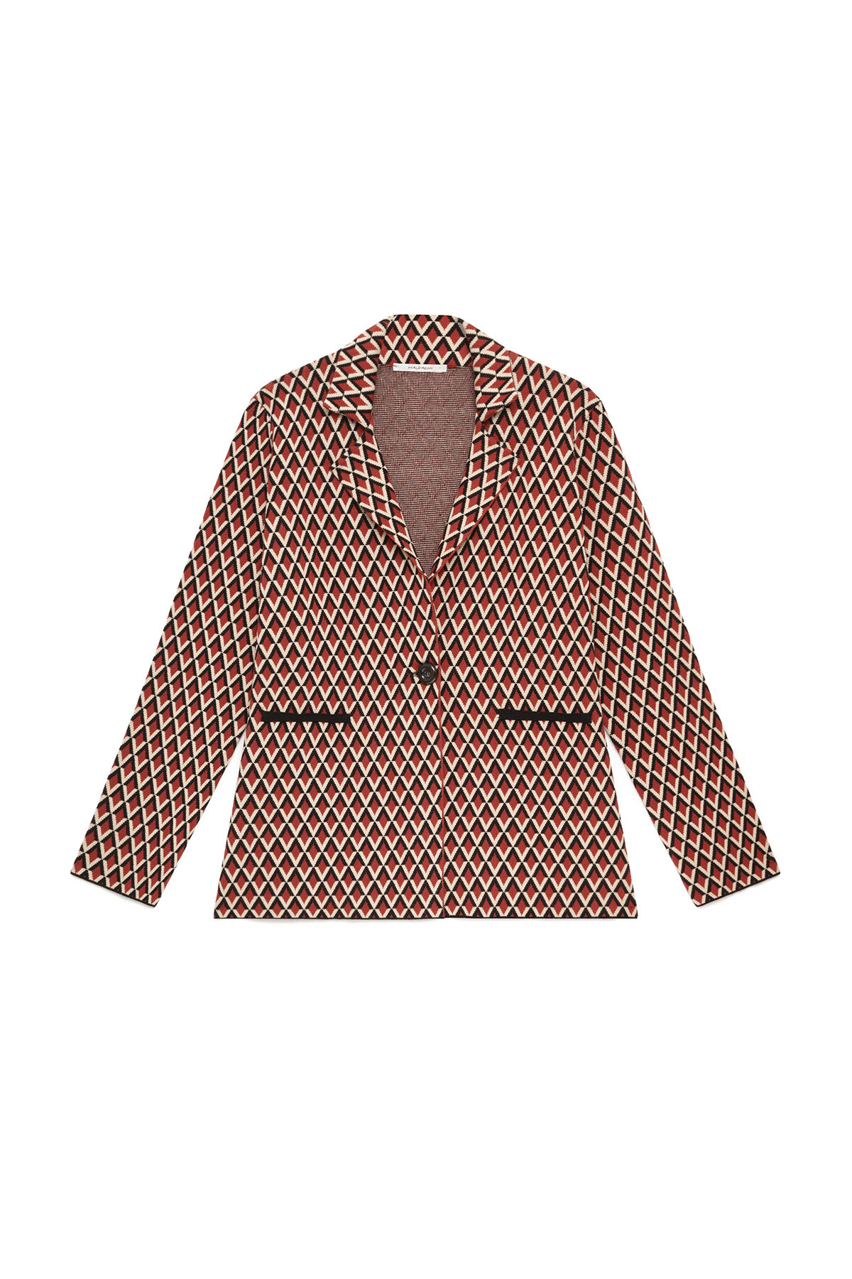 Maliparmi JACQUARD COMFORT BLAZER Braun JD649678219 Maliparmi JACQUARD COMFORT BLAZER Braun JD649678219