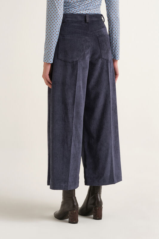 Maliparmi CORDUROY VELVET PANTALON Bleu Marine JH804061060