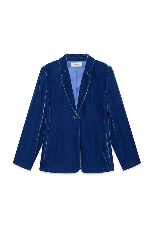 Maliparmi FLUID VELVET JACKET Light Bluette JD643561026 Maliparmi FLUID VELVET JACKET Light Bluette JD643561026