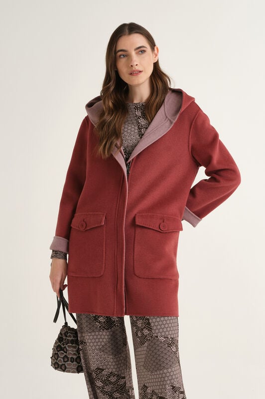 Maliparmi GIACCONE DOUBLE WOOL Bordeaux JA536220276 Maliparmi GIACCONE DOUBLE WOOL Bordeaux JA536220276