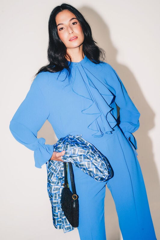 Maliparmi SABLÈ CREPE HEMD Elektrischblau JM556250166 Maliparmi SABLÈ CREPE HEMD Elektrischblau JM556250166